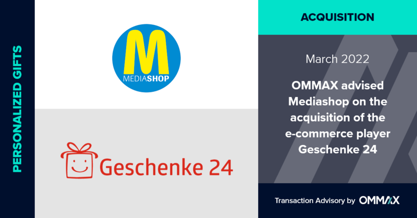 OMMAX advised MediaShop on the acquisition of the e-commerce player Geschenke 24