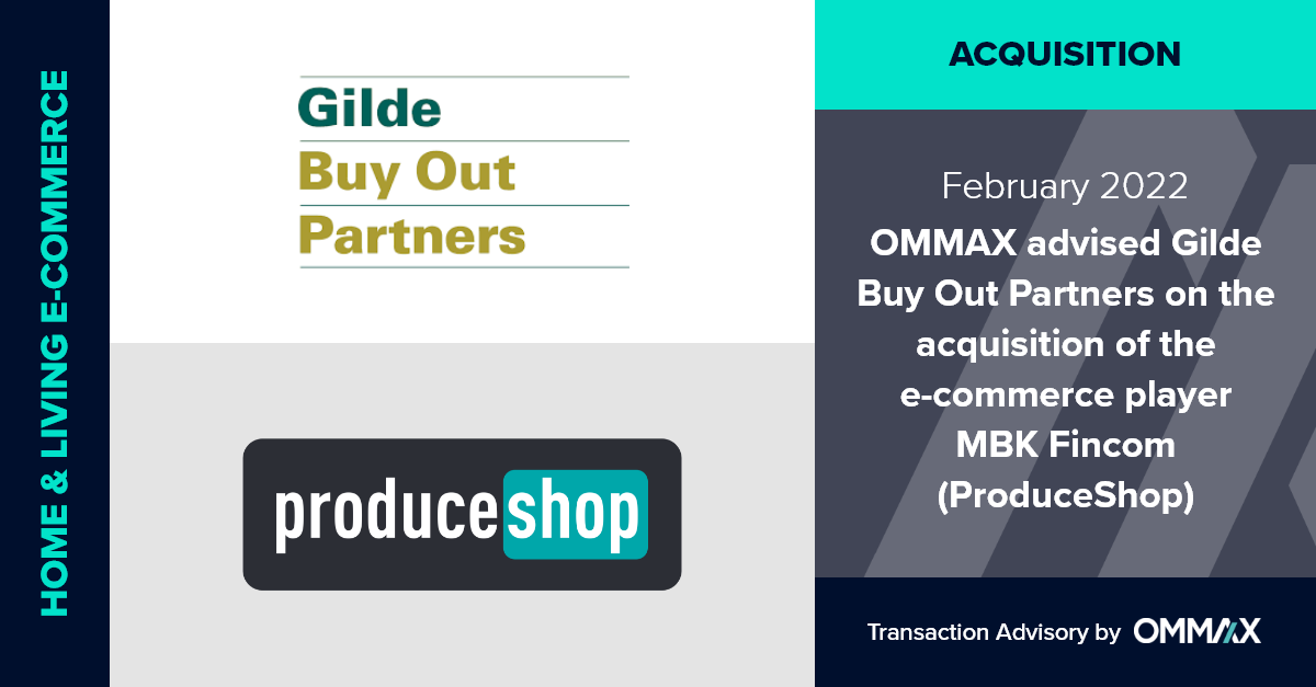 OMMAX advised Gilde Buy Out Partners on the acquisition of MBK Fincom (ProduceShop)