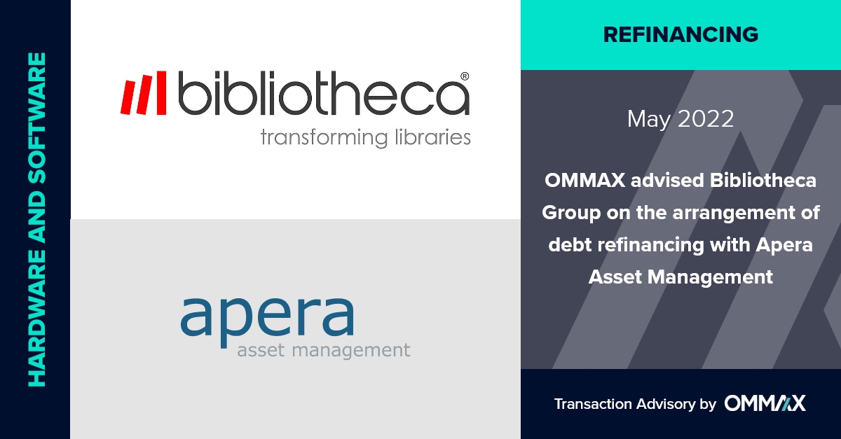 OMMAX advised Bibliotheca Group on the arrangement of debt refinancing with Apera Asset Management
